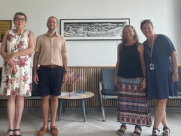 Bordeaux Consulate - (left to right) Catherine Cestari, Chris de Rauville, Zoe Gibbons, General Consul Dominique Olley